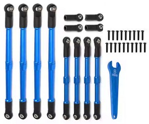 ALUMINUM 7075  TIE ROD TURNBUCKLE PUSHROD 5319X 5338R FOR 1/10 TRAXXAS RC E-REVO 2.0 E-REVO SUMMIT MONSTER - TRX-5319X5338R/BU