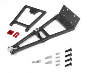 ALUMINUM TOW CRANE ARM WRECKER KIT SERVO OR WINCH FOR 1/10 AXIAL RACING SCX10 CAPRA TRAXXAS TRX-4 CRAWLER TRUCK - BLACK - RS-CA04/BK