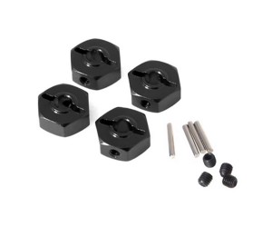 ALUMINUM WHEEL HEX LOS212050 FOR RC LOSI 1/18 MINI LMT MONSTER LOS01026 - BLACK - RS-LOS212050/BK