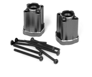 ALUMINUM REAR AXLE MOUNT LOS214043 FOR RC LOSI 1/18 MINI LMT MONSTER LOS01026 - BLACK - RS-LOS214043/BK
