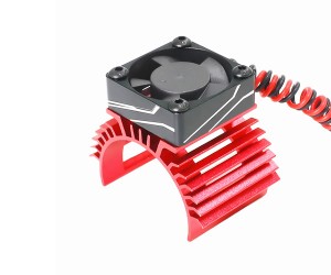 ALUMINUM 36mm HEATSINK COOLING FAN MOTOR TYPE A FOR 540 550 3650 3660 MOTOR - BLACK / RED - RS-HSFAN3230/BKRE