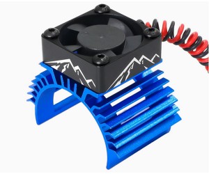 ALUMINUM 36mm HEATSINK COOLING FAN MOTOR TYPE B FOR 540 550 3650 3660 MOTOR - BLUE / BLACK - RS-HSFAN3230B/BUBK