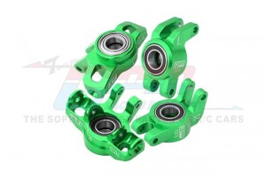 7075 ALLOY FRONT STEERING BLOCK REAR HUB LARGER INNER BEARINGS ARA330841 FOR ARRMA 1/14 MOJAVE GROM MEGA 380 DESERT TRUCK ARA2104 - GREEN - MGM2122-G