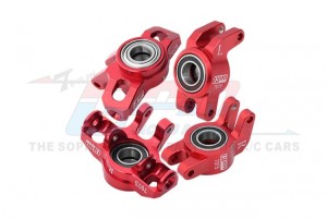7075 ALLOY FRONT STEERING BLOCK REAR HUB LARGER INNER BEARINGS ARA330841 FOR ARRMA 1/14 MOJAVE GROM MEGA 380 DESERT TRUCK ARA2104 - RED - MGM2122-R