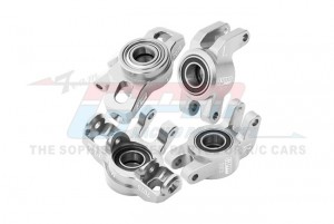 7075 ALLOY FRONT STEERING BLOCK REAR HUB LARGER INNER BEARINGS ARA330841 FOR ARRMA 1/14 MOJAVE GROM MEGA 380 DESERT TRUCK ARA2104 - SILVER - MGM2122-S