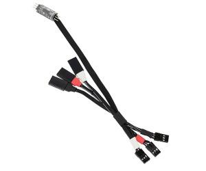 4WS FRONT & REAR FOUR WHEEL STEERING CONTROL UNIT W. SERVO LINE FOR 1/10 1/16 1/18 1/24 TRAXXAS TRX-4M AXIAL SCX24 CRAWLER - RS-4WSM