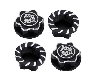 ALUMINUM 7075 M1.0 24mm WHEEL NUT  ARA310929 FOR 1/5 ARRMA KRATON OUTCAST 8S BLX MONSTER - RS-ARA310929/BK