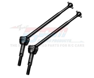 STEEL FRONT / REAR CVD DRIVE SHAFT FOR TAMIYA 1/10 HOT SHOT II 2024 BUGGY 58737 - HS2067FS/BK