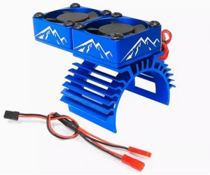 ALUMINUM DUAL HEATSINK COOLING FAN MOUNT - MOUNTAIN PATTERN 61.5 x 30mm  For FOR 540 550 3650 3660 MOTOR - RS-HSFAN6030A/BU