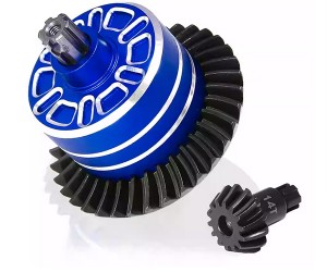 ALUMINUM Diff CASE W. STEEL RING GEAR 35T & PINION GEAR 14T ARA310956 FOR 1/10 ARRMA BIG ROCK GRANITE KRATON SENTON VORTEKS 1/8 TYPHON 3S 4S - BLUE - RS-ARA310956/3514/BU