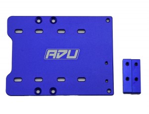 ALUMINUM ESC SPEED CONTROL PLATE HOBBYWING EZRUN MAX5 G2 MAMBA XLX2 FOR TRAXXAS 1/5 TRAXXAS X-MAXX 8S MONSTER - BLUE - RS-XMAXXESC/BU