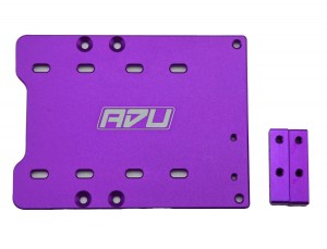 ALUMINUM ESC SPEED CONTROL PLATE HOBBYWING EZRUN MAX5 G2 MAMBA XLX2 FOR TRAXXAS 1/5 TRAXXAS X-MAXX 8S MONSTER - PURPLE - RS-XMAXXESC/PU