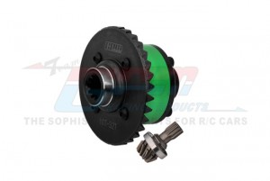 GPM TXM1211R 4140 MEDIUM CARBON STEEL 7075 ALLOY REAR COMPLETE DIFFERENTIAL 7881 7791 FOR TRAXXAS 1/5 X-MAXX 6S 8S 1/6 XRT 8S MONSTER - GREEN - TXM1211R-G