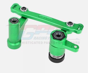 GPM LUX048  Alloy Steering Bellcrank Set TLR241079 TLR241038 FOR  LOSI 1/6 8IGHT-X LASERBUT 1/8 8XE 8XTE BUGGY - GREEN - LUX048-G