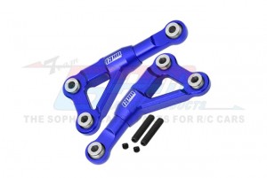 GPM TFM054 7075 ALLOY FRONT UPPER SUSPENSION ARMS 10533 FOR TRAXXAS 1/10 4-TEC DRIFT  REAR WHEEL DRIVE ON-ROAD DRIFT CAR 105237-4 - BLUE - TFM054-B