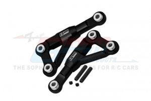 GPM TFM054 7075 ALLOY FRONT UPPER SUSPENSION ARMS 10533 FOR TRAXXAS 1/10 4-TEC DRIFT  REAR WHEEL DRIVE ON-ROAD DRIFT CAR 105237-4 - BLACK - TFM054-BK