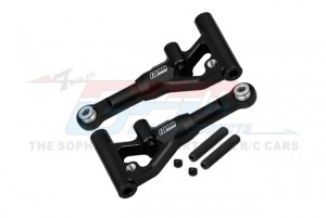GPM TFM055 7075 ALLOY REAR UPPER SUSPENSION ARMS 10535 FOR TRAXXAS 1/10 4-TEC DRIFT  REAR WHEEL DRIVE ON-ROAD DRIFT CAR 105237-4 - TFM055-BK