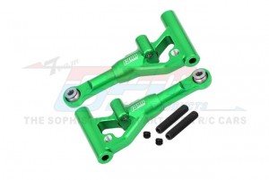 GPM TFM055 7075 ALLOY REAR UPPER SUSPENSION ARMS 10535 FOR TRAXXAS 1/10 4-TEC DRIFT  REAR WHEEL DRIVE ON-ROAD DRIFT CAR 105237-4 - GREEN - TFM055-G