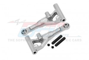 GPM TFM055 7075 ALLOY REAR UPPER SUSPENSION ARMS 10535 FOR TRAXXAS 1/10 4-TEC DRIFT  REAR WHEEL DRIVE ON-ROAD DRIFT CAR 105237-4 - SILVER - TFM055-S