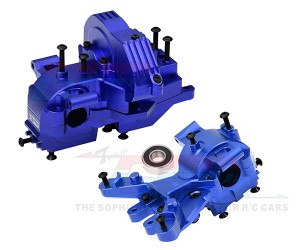 GPM TS01213 ALUMINUM FRONT & REAR BULKHEAD 8920 8928 8987 FOR 1/8 MAXX SLASH 1/10 MAXX WIDE MAXX MONSTER - BLUE - TS01213-B