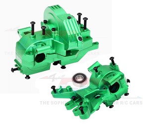 GPM TS01213 ALUMINUM FRONT & REAR BULKHEAD 8920 8928 8987 FOR 1/8 MAXX SLASH 1/10 MAXX WIDE MAXX MONSTER - GREEN - TS01213-G