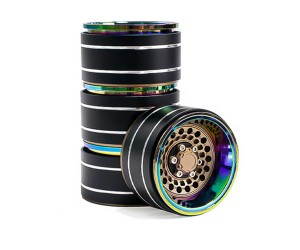 ALUMINUM CHROM 1.9 INCH CHROME BEADLOCK RIM FOR 1/10 RC TRAXXAS TRX-4 AXIAL RACING SCX10 CRAWLER - RS-WH553312A/BK