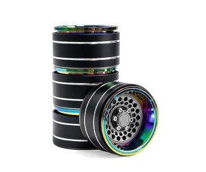 ALUMINUM CHROM 1.9 INCH CHROME BEADLOCK RIM FOR 1/10 RC TRAXXAS TRX-4 AXIAL RACING SCX10 CRAWLER - RS-WH553312B/BK