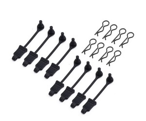 RUBBER BODY CLIP RETAINER PULL TABS- 8PCS AR390165 FOR 1/10 ARRMA SENTON KARTON OUTCAST GRANITE BIG ROCK VORTEKS RC CAR - RS-AR390165