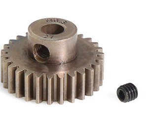 METAL HARD COATED MOTOR PINION GEAR M0.8 27T 5647  FOR TRAXXAS 1/7 TRAXXAS UDR UNLIMITED DESERT RACER 85086-4 - RS-TRX5647/HD