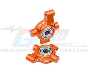 GPM TFM021 7075 ALLOY FRONT STEERING BLOCK LARGER INNER BEARING 10537 FOR TRAXXAS 1/10 4-TEC RC DRIFT CAR - ORANGE - TFM021-OR