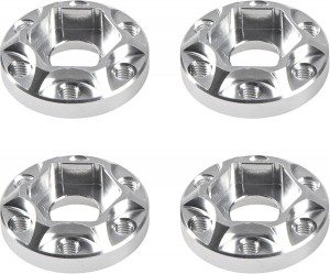 EXTENDED MULTI HEIGHT METAL CRAWLER  WHEEL 12mm HEX HUB - SILVER  For 1/10 RC TRAXXAS TRX-4 TRX-6 AXIAL SCX10 RBX10 CARRA CRAWLER - RS-HEX1206/SI