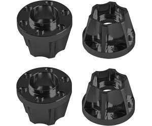 EXTENDED MULTI HEIGHT METAL CRAWLER WHEEL 12mm HEX HUB - BLACK  For 1/10 RC TRAXXAS TRX-4 TRX-6 AXIAL SCX10 RBX10 CARRA CRAWLER - RS-HEX1215-BK