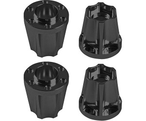 EXTENDED MULTI HEIGHT METAL CRAWLER WHEEL 12mm HEX HUB - BLACK  For 1/10 RC TRAXXAS TRX-4 TRX-6 AXIAL SCX10 RBX10 CARRA CRAWLER - RS-HEX1222-BK