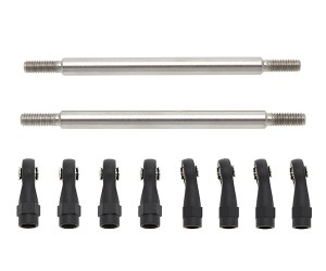 STAINLESS STEEL M4 TIE ROD LINKS 60 - 155mm FOR AXIAL RACING SCX10 CAPRA TRAXXAS TRX-4 TAMIYA CC-01 CC-02 CRAWLER TRUCK - 75mm - RS-SSM4075