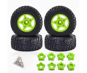 RUBBER TIRE AND RIM SET TYPE A 109 X 46mm 12mm 14mm 17mm Hex For 1/8 ARRMA MOJAVE 1/10 TRAXXAS SLASH SHORT COURSE TRUCK - RS-TY10946A/G
