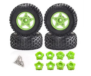 RUBBER TIRE AND RIM SET TYPE-B 109 X 46mm 12mm 14mm 17mm Hex For 1/8 ARRMA MOJAVE 1/10 TRAXXAS SLASH SHORT COURSE TRUCK - RS-TY10946B/G