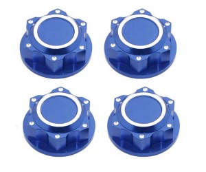 ALUMINUM ANTI-DUST WHEEL LOCK NUT 24mm ARA310929 For ARRMA 1/5 KRATON OUTCAST 8S BLX MONSTER - RS-ARA310929/BU