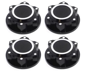 ALUMINUM ANTI-DUST WHEEL LOCK NUT 24mm ARA310929 For ARRMA 1/5 KRATON OUTCAST 8S BLX MONSTER - BLACK - RS-ARA310929/BK