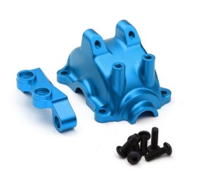 ALUMINUM FRONT / REAR GEARBOX HOUSING W. UPPER STABILIZER A2 A4 FOR 1/10 TAMIYA TT-02 TOURING CAR - TT02-26/BU