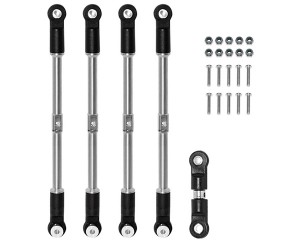 STAINLESS STEEL TIE ROD SET FOR ARRMA 1/8 KRATON OUTCAST 1/7 BIG ROCK 6S BLX RC TRUCK - RS-AR330221/BK