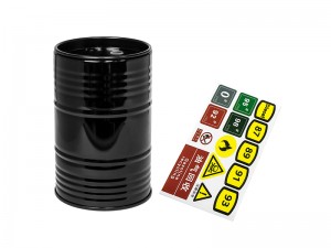 METAL OIL TANK DRUM BARREL FOR 1/10 RC CRAWLER ACCESSORIES AXIAL SCX10 TRAXXAS TRX-4 REDCAT GEN 7 GEN 8 CRAWLER TRUCK - RS-CA03-BK