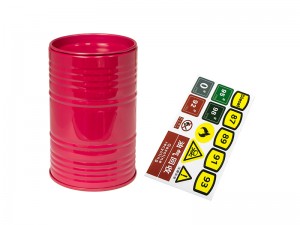 METAL OIL TANK DRUM BARREL FOR 1/10 RC CRAWLER ACCESSORIES AXIAL SCX10 TRAXXAS TRX-4 REDCAT GEN 7 GEN 8 CRAWLER TRUCK - RED - RS-CA03-RE