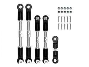 STEEL FRONT & REAR UPPER TIE ROD SET AR330230 AR340070 AR330214 FOR 1/7 FELONY INFRACTION LIMITLESS 1/8 TYPHON 6S BLX - RS-AR340070/BK