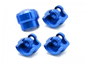 ALUMINUM DAMPER SHOCK COVER PROTECTOR AR330492 FOR ARRMA 1/7 BIG ROCK FELONY FIRETEAM INFRACTION MOJAVE LIMITLESS 1/8 1/8 KRATON OUTCAST TALION TYPHON 6S BLX - BLUE - RS-AR330492/BU