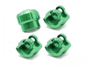 ALUMINUM DAMPER SHOCK COVER PROTECTOR AR330492 FOR ARRMA 1/7 BIG ROCK FELONY FIRETEAM INFRACTION MOJAVE LIMITLESS 1/8 1/8 KRATON OUTCAST TALION TYPHON 6S BLX - GREEN - RS-AR330492/G