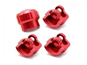 ALUMINUM DAMPER SHOCK COVER PROTECTOR AR330492 FOR ARRMA 1/7 BIG ROCK FELONY FIRETEAM INFRACTION MOJAVE LIMITLESS 1/8 1/8 KRATON OUTCAST TALION TYPHON 6S BLX - RED - RS-AR330492/RE