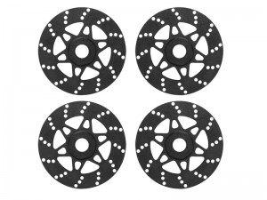 ALUMINUM 17mm HEX ADAPTOR BRAKE DISC ARA311035 FOR ARRMA 1/7 FELONY  INFRACTION LIMITLESS 1/8  TYPHON 6S BLX - BLACK - RS-ARA311035DISC/BK