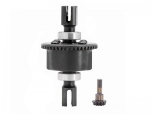 ALUMINUM FRONT / REAR DIFF SET 43T 13T AR220028 FOR ARRMA 1/7 INFRACTION LIMITLESS 1/8 TYPHON 6S BLX ARA109001 ARA109011 ARA8306 ARA8406 - BLACK - RS-AR220028/BK