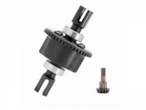 ALUMINUM FRONT / REAR DIFF SET 42T 15T AR220028 FOR ARRMA 1/7 INFRACTION LIMITLESS 1/8 TYPHON 6S BLX ARA109001 ARA109011 ARA8306 ARA8406 - BLACK - RS-AR220028B/BK