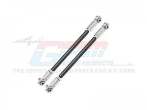 GPM TXM047S-OC-V1 4140 CARBON STEEL ADJUSTABLE FRONT STEERING ROD WITH 7075 ALLOY ENDS 7897 FOR TRAXXAS 1/5 X-MAXX 6S MONSTER TRUCK 77076-4 - SILVER - TXM047S-OC-V1-BES